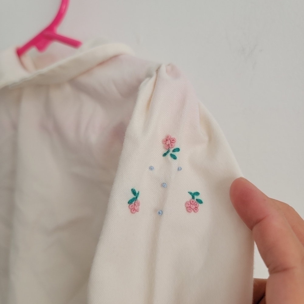 Vintage Rosey Kids 2 piece overalls and top 2T floral - Picture 3 of 12